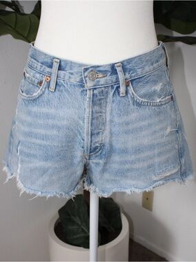 AGOLDE Parker Vintage Cut-Off Denim Shorts - Swapmeet
